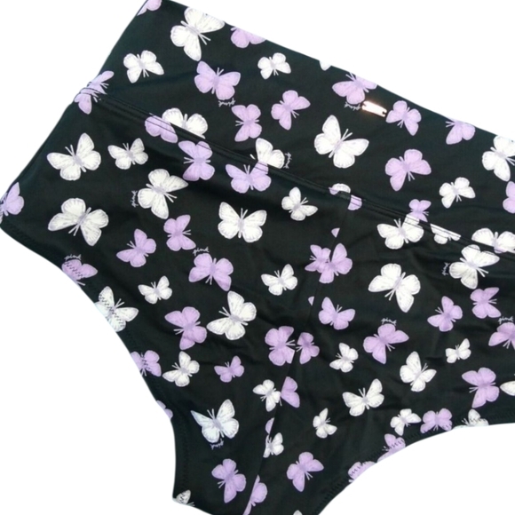 VS PINK HIGH WAISTED BUTTERFLY SWIM SHORTS•M•NWOT - Picture 6 of 7